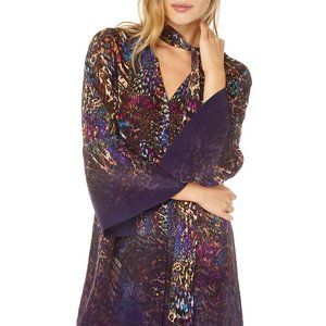 Robert Graham Brenna Tie-neck Minidress (L)